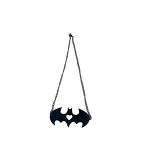 🍭4/$20 Batman symbol heart necklace